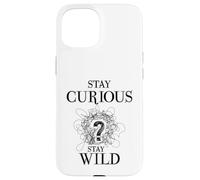 Carcasa para iPhone 15 Curious Stay Wild Question Mark Scribble Inspirational Love