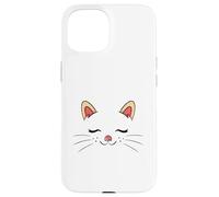 Carcasa para iPhone 15 Cute Sleepy Cat Face Adorable Feline Kitty Lover
