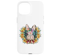 Carcasa para iPhone 15 Cute Sunflower Motif For Women - Easter Bunny with Glasses