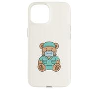 Carcasa para iPhone 15 Cute Surgical Nurse Teddy Bear Student Operating Room Staff