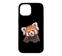 Carcasa para iPhone 15 Cute Womens Girls Kids Moms Peeking Pocket Red Panda Lover