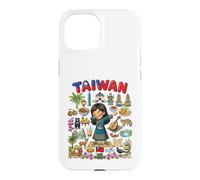 Carcasa para iPhone 15 Dabbing Taiwán Girl Flag Dress Taipei Bubble Tea Pride Kids