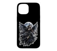 Carcasa para iPhone 15 Dark Gothic Angel Wings Moon Fantasy Art Aesthetic