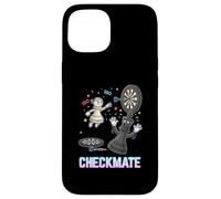 Carcasa para iPhone 15 Darts Chess Match Pawn 180 King Derrota Humor