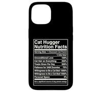 Carcasa para iPhone 15 Datos nutricionales de Cat Hugger Funny Feline Lover Owner