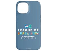 Carcasa para iPhone 15 DC League of Super-Pets Art Deco Title with Super Logos