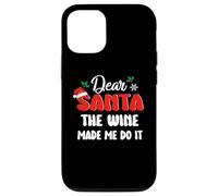 Carcasa para iPhone 15 Dear Santa The Wine Made Me Do It Funny Christmas Xmas