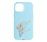 Carcasa para iPhone 15 Dientes de león y Mahjong Tiles Bam Crak Dots Make A Wish Flower