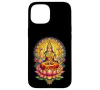 Carcasa para iPhone 15 Diosa Lakshmi Vitral Mitología Hindú Hinduismo