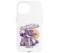 Carcasa para iPhone 15 Diseño de Estilo Retro Venice Florida Paradise Cocodril