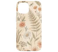 Carcasa para iPhone 15 Diseño de ilustración botánica de Prado de Flores Silvestres Vintage