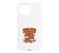 Carcasa para iPhone 15 Diseño Divertido de Bacon Stack Overflow para desayunar