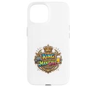 Carcasa para iPhone 15 Diseño Divertido de King of The Man Cave para Videojuegos para papá