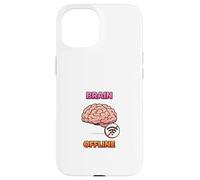 Carcasa para iPhone 15 Diseño Divertido del Humor tecnológico del Cerebro Fuera de línea
