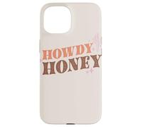 Carcasa para iPhone 15 Diseño gráfico Retro Western de Howdy Honey con diseño de Cactus