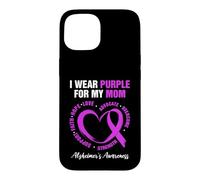 Carcasa para iPhone 15 Diseño I Wear Purple For My Mom - Concientización sobre el Alzheimer