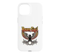 Carcasa para iPhone 15 Diseño mitológico con símbolo nórdico del Sigilo del Cuervo