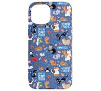 Carcasa para iPhone 15 Disney Cats I Love My Cat Azul