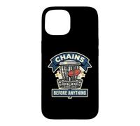 Carcasa para iPhone 15 Divertida Cesta de Golf Chains Before Anything Frisbee Sport