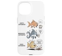 Carcasa para iPhone 15 Divertida Evolución del Pez Café Antes Y Después del Enfoque