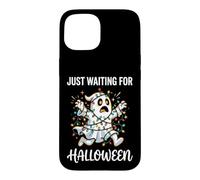 Carcasa para iPhone 15 Divertidas Luces de Navidad Fantasmas Esperando Halloween