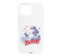 Carcasa para iPhone 15 Divertido 4 de Julio Boop Farm Girl & Baby Pig Patriotic USA