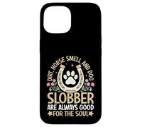 Carcasa para iPhone 15 Divertido Amante de los Animales de Granja con Olor a Tierra y babosas de Perro