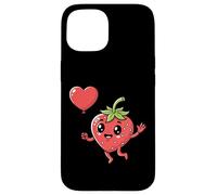 Carcasa para iPhone 15 Divertido corazón de Fresa para el día de San Valentín Kawaii Fruit Lover