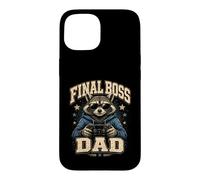 Carcasa para iPhone 15 Divertido Final Boss Raccoon Dad Diseño De Videojuegos