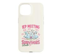 Carcasa para iPhone 15 Divertido IEP Reunión Survivors Club Maestro Educación Especial