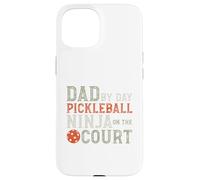 Carcasa para iPhone 15 Divertido Pickleball Dad Pickleball Ninja para Hombre
