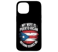 Carcasa para iPhone 15 Divertido Puerto Rico Esposa Marido Boricua Bandera Matrimonio Humor