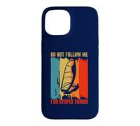 Carcasa para iPhone 15 Don't Follow Me I Do Stupid Things Retro Windsurf