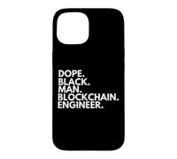 Carcasa para iPhone 15 Dope Black Man Ingeniero de Blockchain Orgullo afroamericano