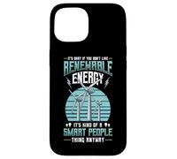 Carcasa para iPhone 15 Ecologista de turbinas eólicas de energía renovable