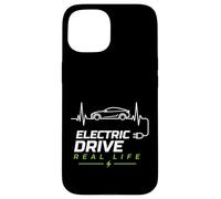 Carcasa para iPhone 15 Electric Drive Real Life EV Car Charging