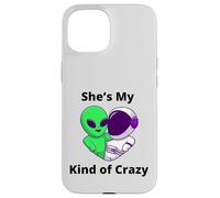 Carcasa para iPhone 15 Ella es mi Tipo de Pareja Loca Diseño Nerd Love