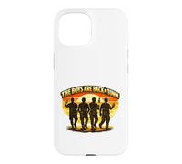Carcasa para iPhone 15 Emblema de reunión de The Boys Are Back in Town Brotherhood Divertido