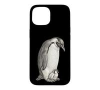 Carcasa para iPhone 15 Emperor Penguins and Chick Vintage Art