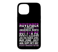 Carcasa para iPhone 15 Epilepsy Awareness Products Gifts Fight Epilepsy Warrior