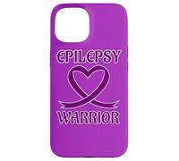 Carcasa para iPhone 15 Epilepsy Warrior Purple Heart Ribbon Awareness