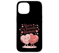 Carcasa para iPhone 15 Eres mi Humano Favorito, Abrazando Corazones, me Encanta el día de San Valentín