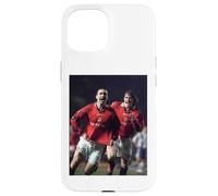 Carcasa para iPhone 15 Eric Cantona David Beckham GOL Celebración Hombre Utd Fútbol
