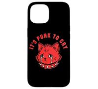 Carcasa para iPhone 15 Es Punk Llorar lágrimas de Gato