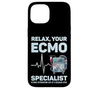 Carcasa para iPhone 15 Especialista en ECMO Terapeuta respiratorio Enfermero de UCI