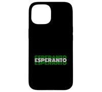Carcasa para iPhone 15 Esperanto - Diseño de Texto de lenguaje de Estilo Retro de los años 70