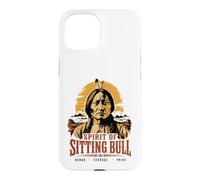 Carcasa para iPhone 15 Espíritu del Toro Sentado Jefe Nativo Americano Lakota Sioux