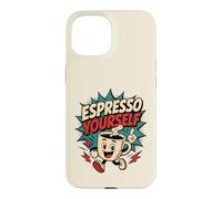Carcasa para iPhone 15 Espresso Yourself Divertido Estilo Vintage Café Comic Retro Art