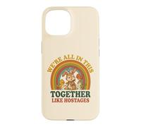 Carcasa para iPhone 15 Estamos Todos Juntos como rehenes Bunny Birds Retro 2