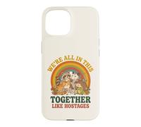 Carcasa para iPhone 15 Estamos Todos Juntos como rehenes Funny Animal Retro 3